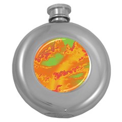 Sky Pattern Round Hip Flask (5 Oz) by Valentinaart