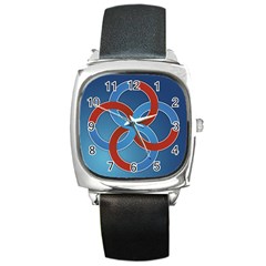 Svadebnik Symbol Slave Patterns Square Metal Watch by Nexatart