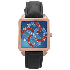 Svadebnik Symbol Slave Patterns Rose Gold Leather Watch  by Nexatart