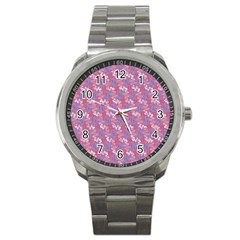 Pattern Abstract Squiggles Gliftex Sport Metal Watch