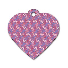 Pattern Abstract Squiggles Gliftex Dog Tag Heart (Two Sides)