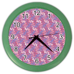 Pattern Abstract Squiggles Gliftex Color Wall Clocks