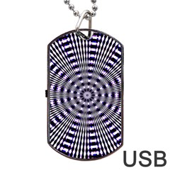 Pattern Stripes Background Dog Tag Usb Flash (one Side) by Nexatart