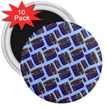 Abstract Pattern Seamless Artwork 3  Magnets (10 pack)  Front