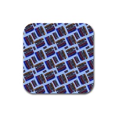 Abstract Pattern Seamless Artwork Rubber Square Coaster (4 Pack)  by Nexatart