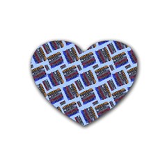 Abstract Pattern Seamless Artwork Rubber Coaster (heart)  by Nexatart