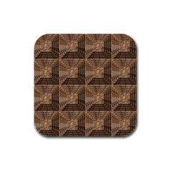 Collage Stone Wall Texture Rubber Square Coaster (4 Pack)  by Nexatart