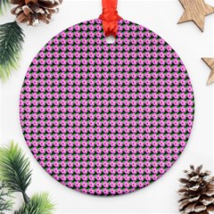 Pattern Grid Background Ornament (round) by Nexatart