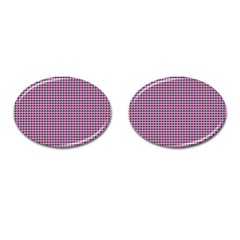 Pattern Grid Background Cufflinks (oval)