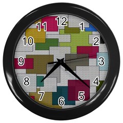 Decor Painting Design Texture Wall Clocks (black) by Nexatart