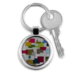 Decor Painting Design Texture Key Chains (round)  by Nexatart