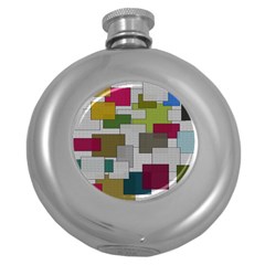 Decor Painting Design Texture Round Hip Flask (5 Oz) by Nexatart