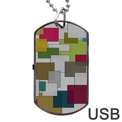 Decor Painting Design Texture Dog Tag Usb Flash (one Side) by Nexatart