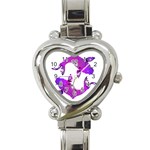 Koi Carp Fish Water Japanese Pond Heart Italian Charm Watch Front