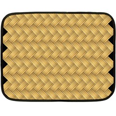 Wood Illustrator Yellow Brown Double Sided Fleece Blanket (mini)  by Nexatart