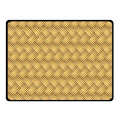 Wood Illustrator Yellow Brown Fleece Blanket (small) by Nexatart