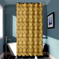 Wood Illustrator Yellow Brown Shower Curtain 36  X 72  (stall)  by Nexatart