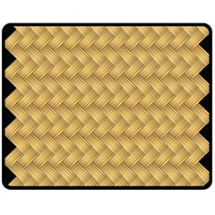 Wood Illustrator Yellow Brown Double Sided Fleece Blanket (medium)  by Nexatart