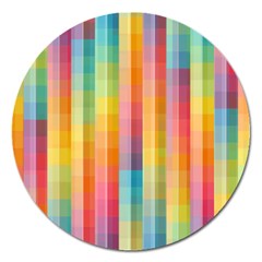 Background Colorful Abstract Magnet 5  (round) by Nexatart