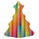 Background Colorful Abstract Christmas Tree Ornament (Two Sides) Front