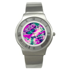 Sky Pattern Stainless Steel Watch by Valentinaart