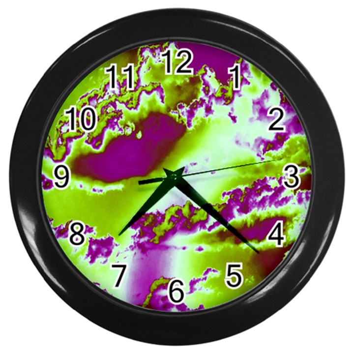 Sky pattern Wall Clocks (Black)