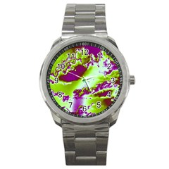 Sky Pattern Sport Metal Watch by Valentinaart