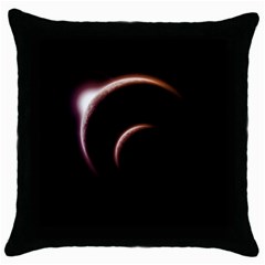 Planet Space Abstract Throw Pillow Case (black) by Nexatart