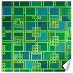 Green Abstract Geometric Canvas 20  x 20  