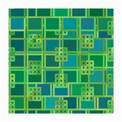 Green Abstract Geometric Medium Glasses Cloth (2-Side)