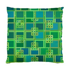 Green Abstract Geometric Standard Cushion Case (one Side) by Nexatart