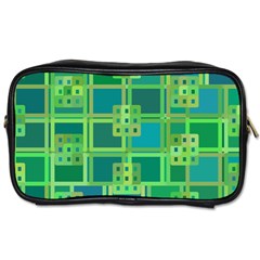 Green Abstract Geometric Toiletries Bags 2-Side