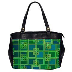 Green Abstract Geometric Office Handbags