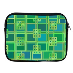 Green Abstract Geometric Apple iPad 2/3/4 Zipper Cases