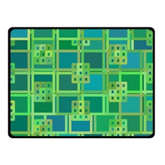 Green Abstract Geometric Double Sided Fleece Blanket (Small) 