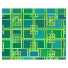 Green Abstract Geometric Double Sided Flano Blanket (medium)  by Nexatart