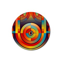 Abstract Pattern Background Rubber Coaster (round)  by Nexatart