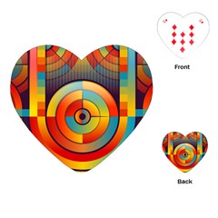 Abstract Pattern Background Playing Cards (heart)  by Nexatart