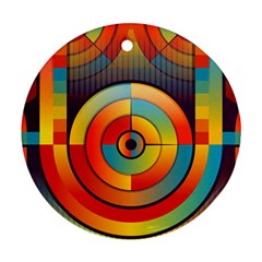 Abstract Pattern Background Round Ornament (two Sides) by Nexatart