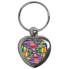 Art Vanishing Point Vortex 3d Key Chains (heart)  by Nexatart