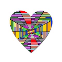 Art Vanishing Point Vortex 3d Heart Magnet by Nexatart