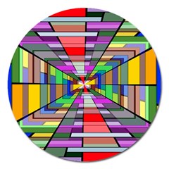 Art Vanishing Point Vortex 3d Magnet 5  (round) by Nexatart