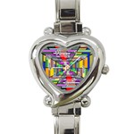 Art Vanishing Point Vortex 3d Heart Italian Charm Watch Front