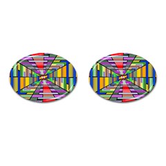 Art Vanishing Point Vortex 3d Cufflinks (oval)