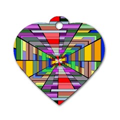 Art Vanishing Point Vortex 3d Dog Tag Heart (one Side) by Nexatart