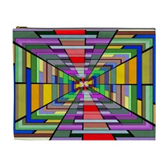 Art Vanishing Point Vortex 3d Cosmetic Bag (xl) by Nexatart