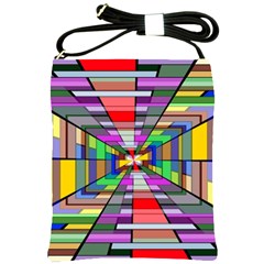 Art Vanishing Point Vortex 3d Shoulder Sling Bags by Nexatart