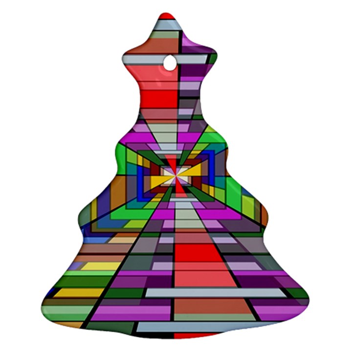 Art Vanishing Point Vortex 3d Ornament (Christmas Tree) 