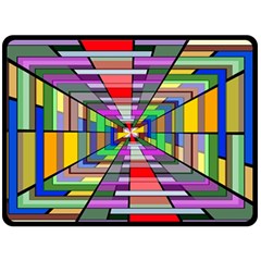 Art Vanishing Point Vortex 3d Double Sided Fleece Blanket (large)  by Nexatart