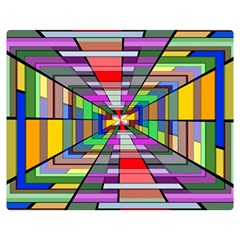 Art Vanishing Point Vortex 3d Double Sided Flano Blanket (medium)  by Nexatart